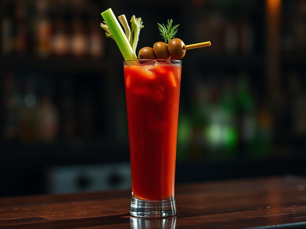 Bloody Mary cocktail made with True Theory Vodka, a local craft spirit from Ontario